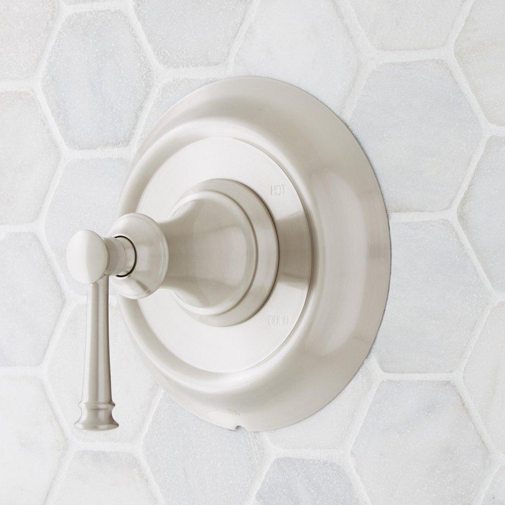 Single Handle Pressure Balancing Valve Trim in Brushed Nickel 