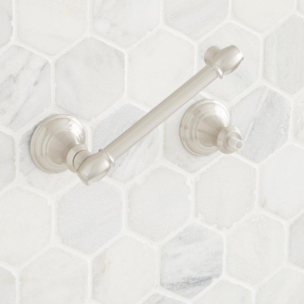 Signature Hardware Brushed Nickel Toilet Tissue Holder 