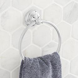 Round Closed Towel Ring in Polished Chrome