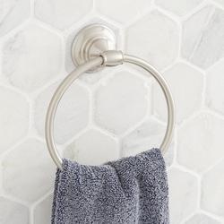 Round Closed Towel Ring in Brushed Nickel