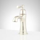 Single Handle Monoblock Bathroom Sink Faucet in Polished Nickel 