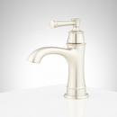 Signature Hardware Brushed Nickel Single Handle Monoblock Bathroom Sink Faucet 