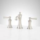 Signature Hardware Brushed Nickel Two Handle Widespread Bathroom Sink Faucet 