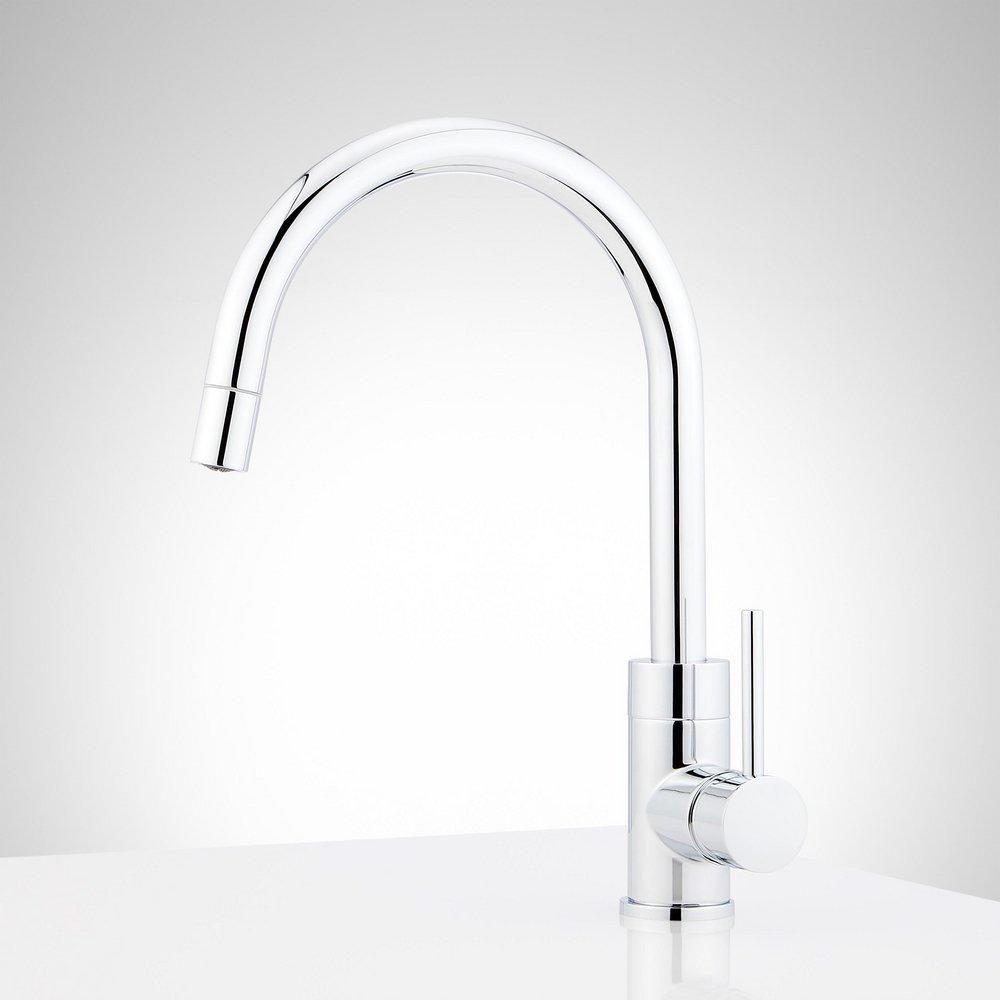 Signature Hardware Chrome Single Handle Pull Down Bar Faucet 