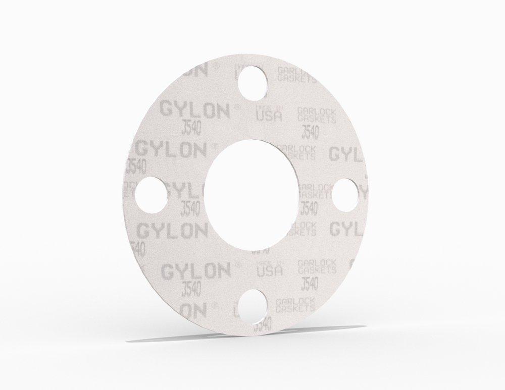 GYLON&reg;  Style 3540 Full Face Gasket, Microcellular PTFE PTFE, 1/2 in. ASME B16.5 Class 150, 0.125 in. Thick, 4 Bolt Holes 