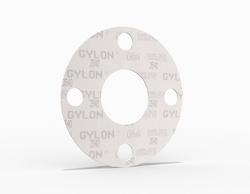 Full Face Gasket, Microcellular PTFE PTFE, 1/2 in. ASME B16.5 Class 150, 0.125 in. Thick, 4 Bolt Holes