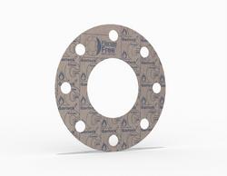 Full Face Gasket, Carbon Fiber with Nitrile Binder(NBR) Nitrile(NBR), 6 in. ASME B16.5 Class 150, 0.063 in. Thick, 8 Bolt Holes