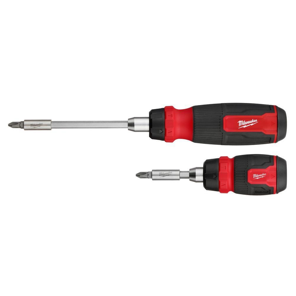 2PC 14-IN-1 RATCHETING MULTI-BIT AND 8-IN-1 RATCHETING COMPACT MULTI-BIT SCREWDRIVER SET 