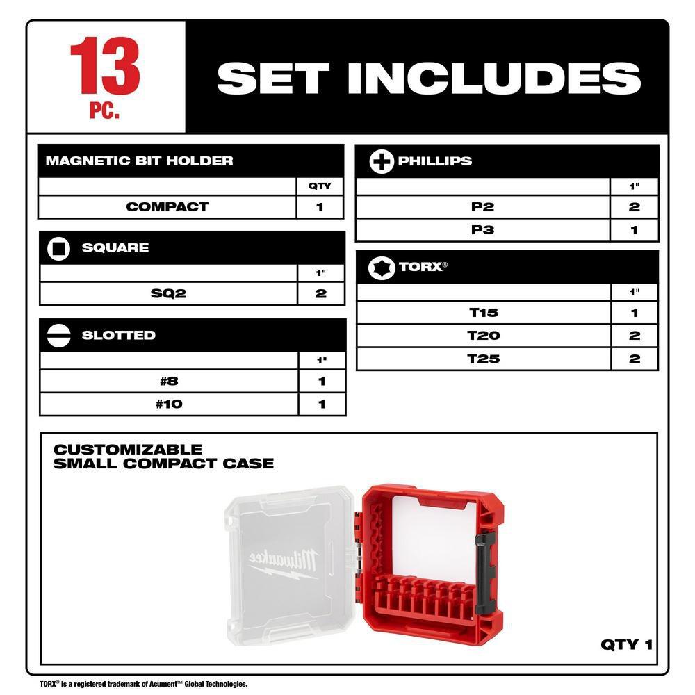 SHOCKWAVE IMPACT DUTY DRIVER BIT SET - 13PC 