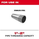 MILWAUKEE 1-2 HIGH SPEED FOR STAINLESS NPT UNIVERSAL PIPE THREADING DIES 