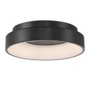 15in. Wide LED Flush Mount Drum Ceiling Fixture in Coal