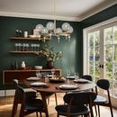 6-Light Chandelier in Aged Brass 