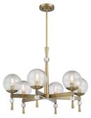 6-Light Chandelier in Aged Brass 