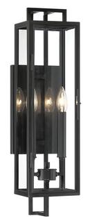 23 in. 2-Light Outdoor Wall Sconce in Coal