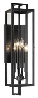 28 in. 4-Light Outdoor Wall Sconce in Coal