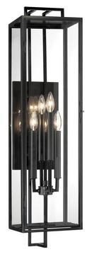 35 in. 4-Light Outdoor Wall Sconce in Coal