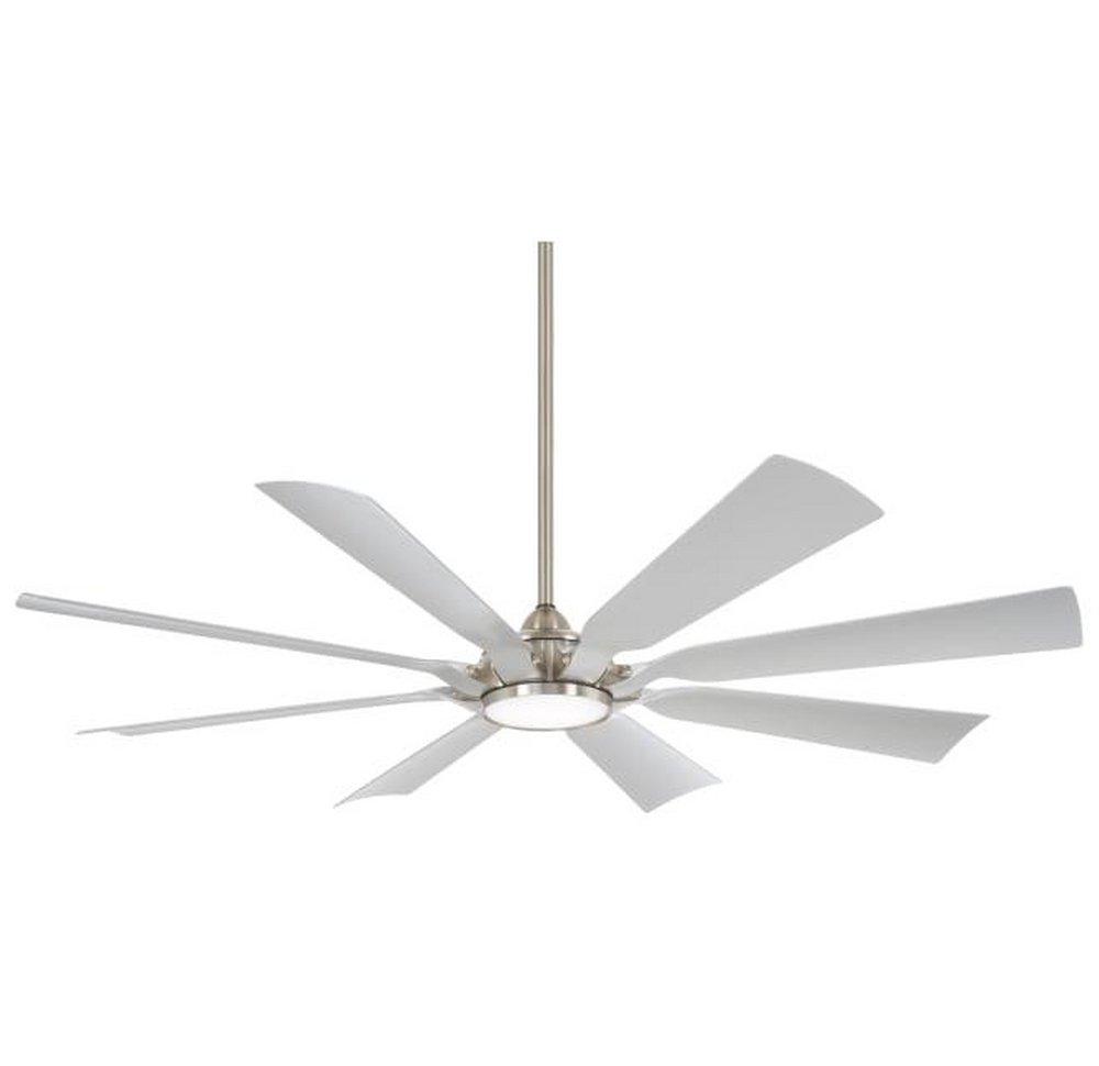Minka Aire Brushed Nickel 65 in. 8-Blade Outdoor Ceiling Fan 