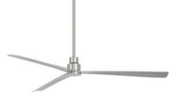 65 in. 3-Blade Ceiling Fan in Brushed Nickel Wet