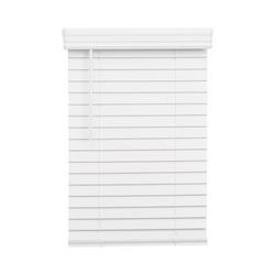 23 x 72 in. Faux Wood Window Covering in Bright White