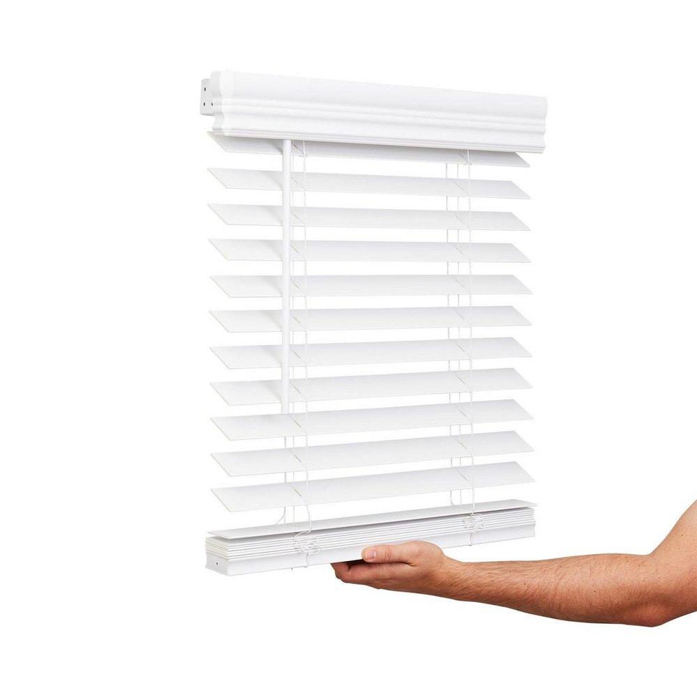 25X72 SMTH 2 IN BRIGHT WHITE FAUX WOOD CORDLESS BLIND 