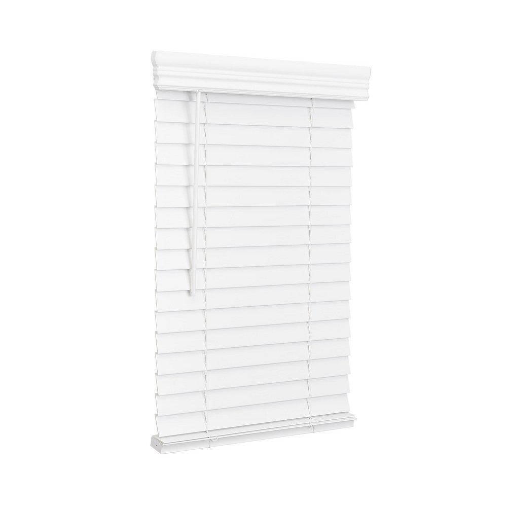 31X48 SMTH 2 IN BRIGHT WHITE FAUX WOOD CORDLESS BLIND 
