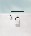 MATTE BLACK EUROPEAN PAPER HOLDER 