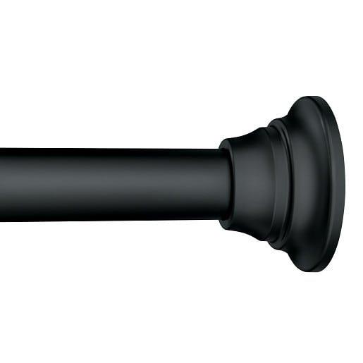Moen Matte Black 72 in. Wall Mount Tension Rod 