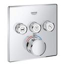 GROHE Brushed Nickel Four Handle Thermostatic Valve Trim 