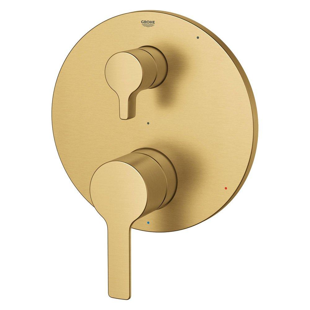 GROHE Brushed Cool Sunrise Two Handle Pressure Balancing Valve Trim 