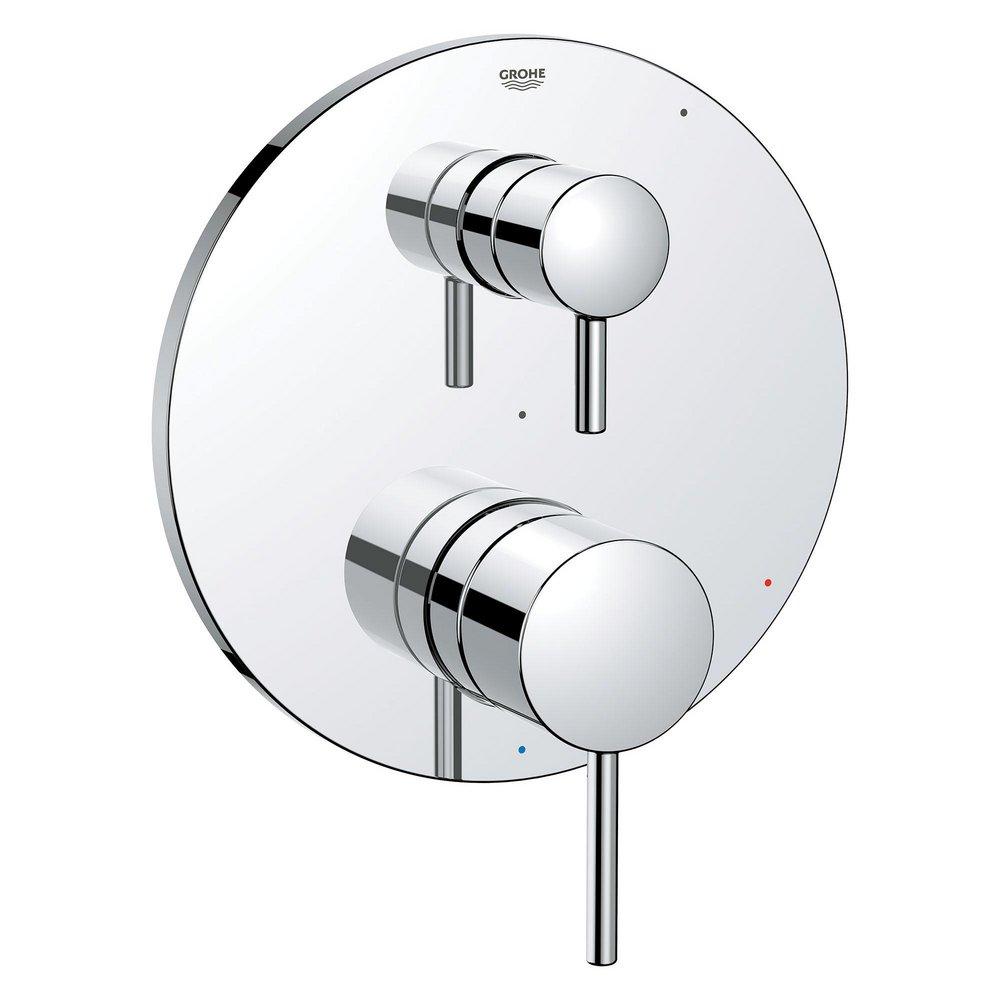 GROHE Starlight Chrome Two Handle Bathtub & Shower Faucet (Trim Only) 