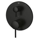 GROHE Matte Black Two Handle Pressure Balancing Valve Trim 