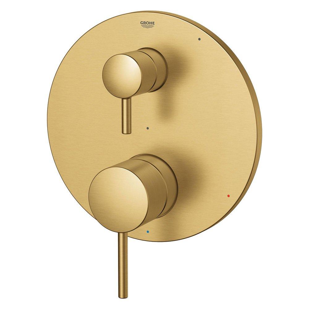 GROHE Brushed Cool Sunrise Two Handle Bathtub & Shower Faucet (Trim Only) 