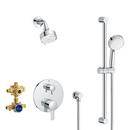 Two Handle Multi Function Shower System in Starlight Chrome