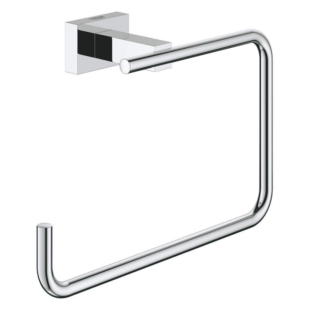 GROHE Brushed Cool Sunrise Rectangular Open Towel Ring 