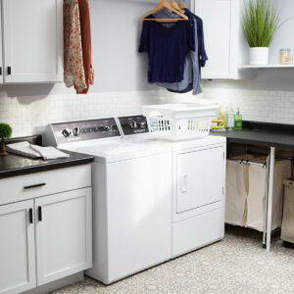 Speed Queen White 26-7/8 x 28 in. 240V 7.0 cu. ft. Electric Dryer 