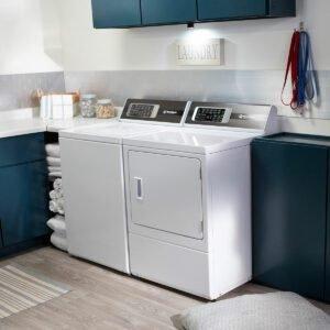 Speed Queen White 26-7/8 x 28 in. 7.0 cu. ft. 240V Electric Dryer 