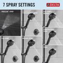 Delta Faucet Matte Black Multi Function Hand Shower 