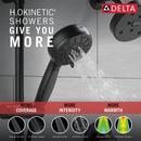 Delta Faucet Matte Black Multi Function Hand Shower 