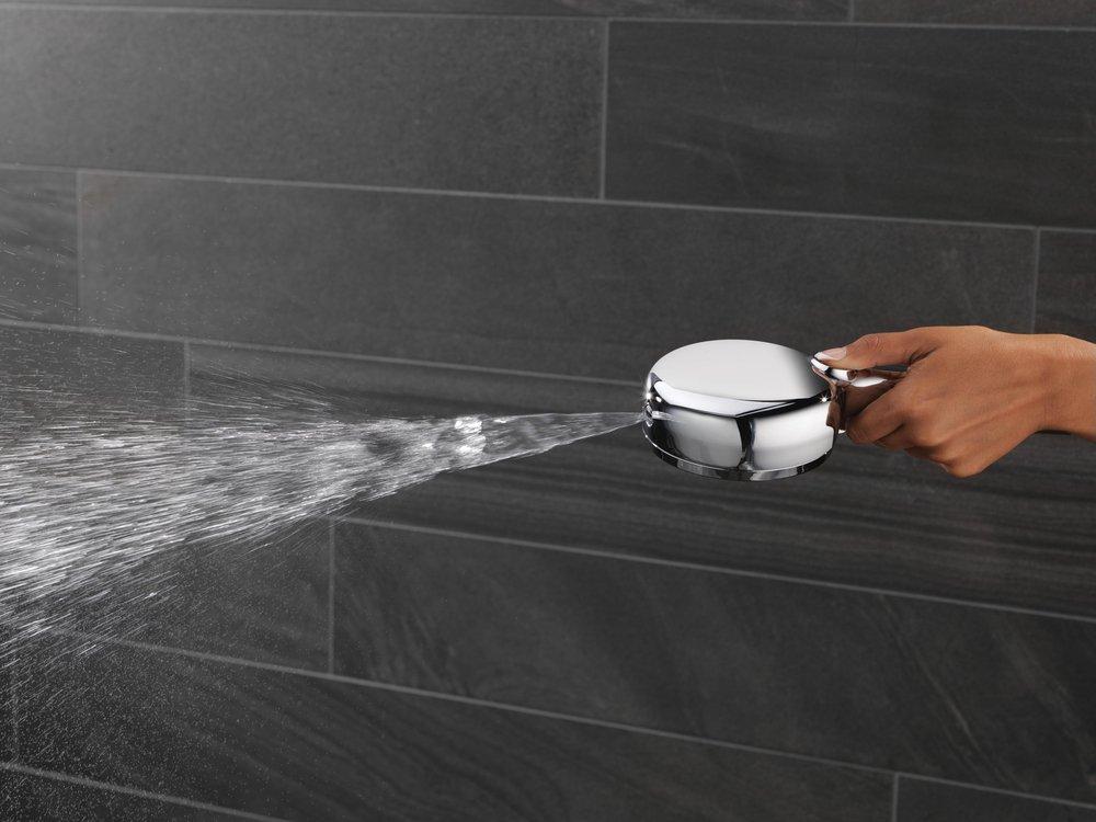 DELTA UNIVERSAL SHOWERING COMPONENTS: 7-SETTING SLIDE BAR HAND SHOWER WITH CLEANING SPRAY 