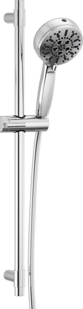 DELTA UNIVERSAL SHOWERING COMPONENTS: 7-SETTING SLIDE BAR HAND SHOWER WITH CLEANING SPRAY 