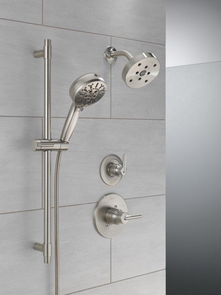 DELTA UNIVERSAL SHOWERING COMPONENTS: 7-SETTING SLIDE BAR HAND SHOWER WITH CLEANING SPRAY 