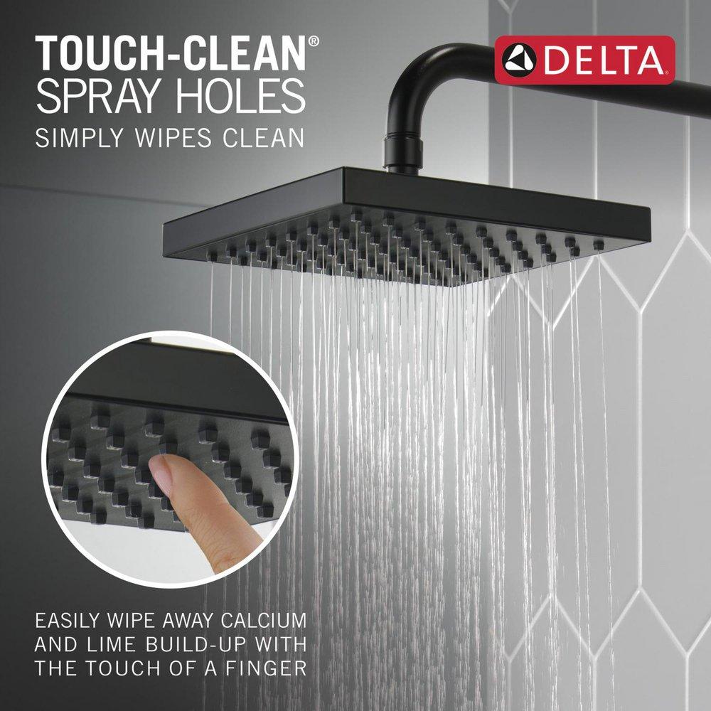 Delta Faucet Matte Black Single Function Soft Rain Showerhead 