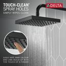 Delta Faucet Matte Black Single Function Soft Rain Showerhead 