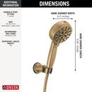 DELTA UNIVERSAL SHOWERING COMPONENTS: 7-SETTING WALL MOUNT HAND SHOWER WITH CLEANING SPRAY 