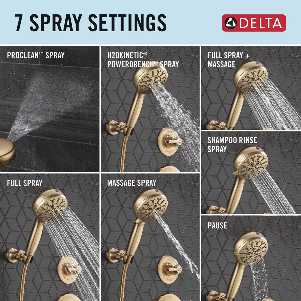 Delta Faucet Lumicoat Champagne Bronze Multi Function Hand Shower 