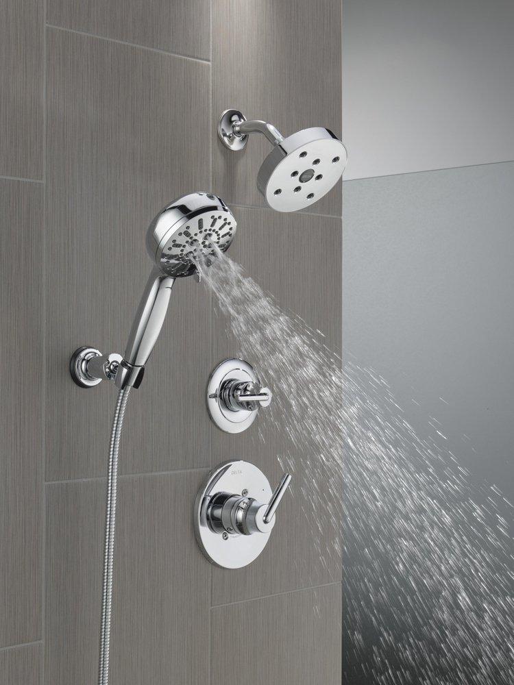 DELTA UNIVERSAL SHOWERING COMPONENTS: 7-SETTING WALL MOUNT HAND SHOWER WITH CLEANING SPRAY 