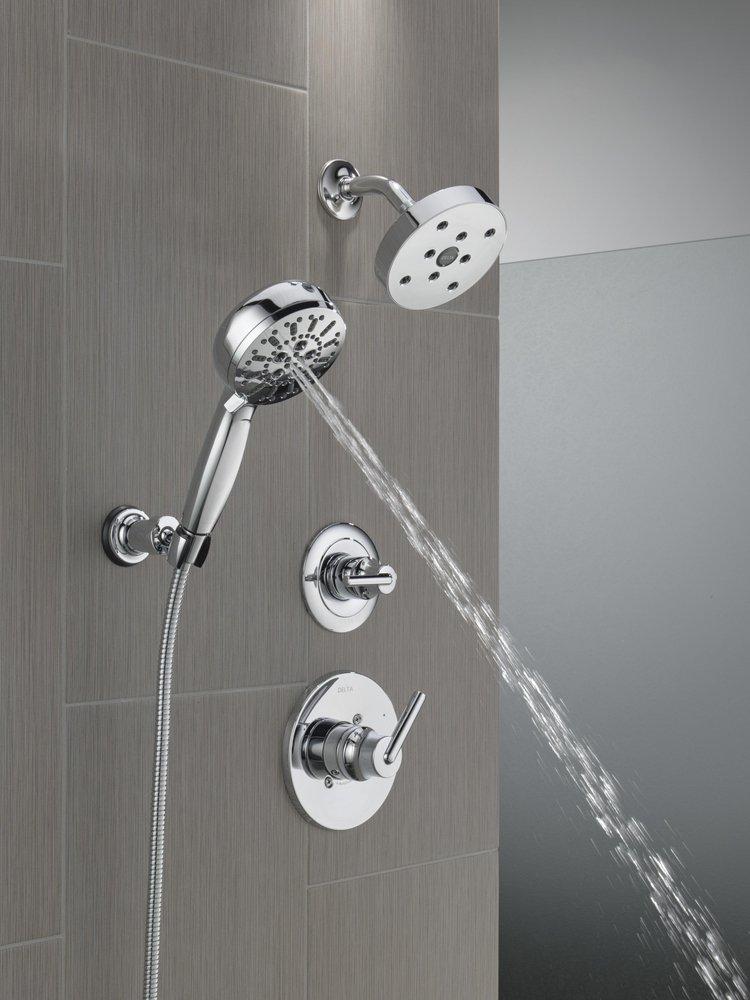 DELTA UNIVERSAL SHOWERING COMPONENTS: 7-SETTING WALL MOUNT HAND SHOWER WITH CLEANING SPRAY 
