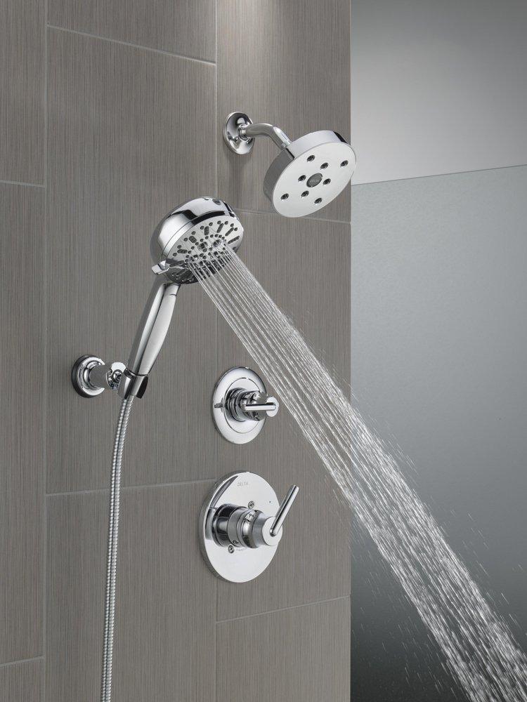 DELTA UNIVERSAL SHOWERING COMPONENTS: 7-SETTING WALL MOUNT HAND SHOWER WITH CLEANING SPRAY 