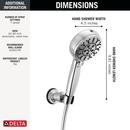 Delta Faucet Lumicoat Chrome Multi Function Hand Shower 