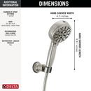 Delta Faucet Lumicoat&reg; Stainless Multi Function Hand Shower 